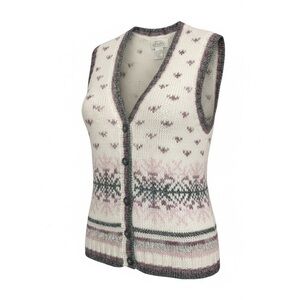 St. John's Bay Vintage Women's Fair Isle Wool Blend Sweater Vest XL